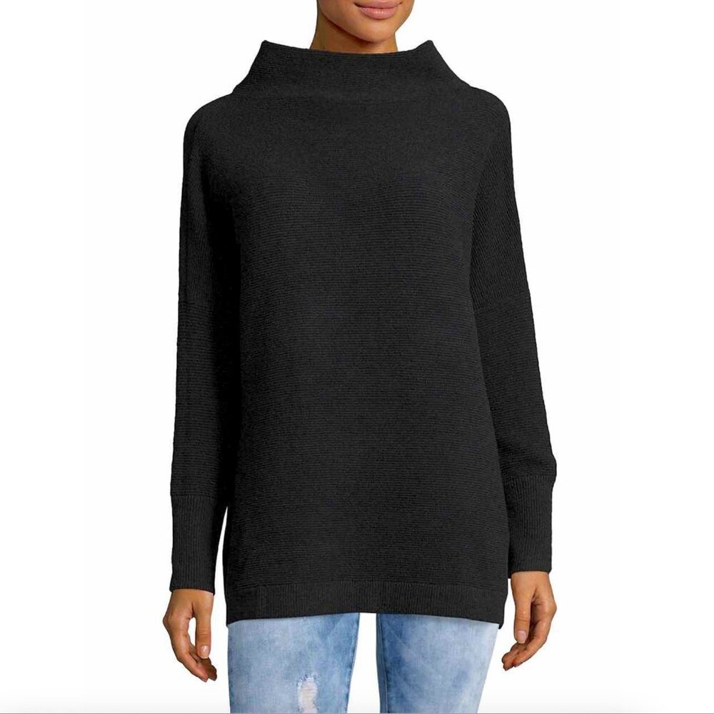 Free People • Black Ottoman Slouchy Tunic • Size S
